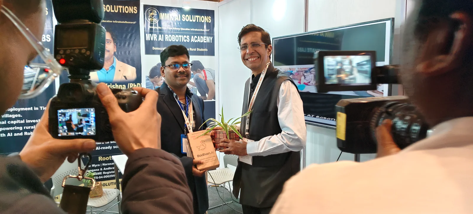 Dr. Muggu Murali Krishna representing MMK AI Solutions & Bodhan AI at Bharat Mandapam, New Delhi